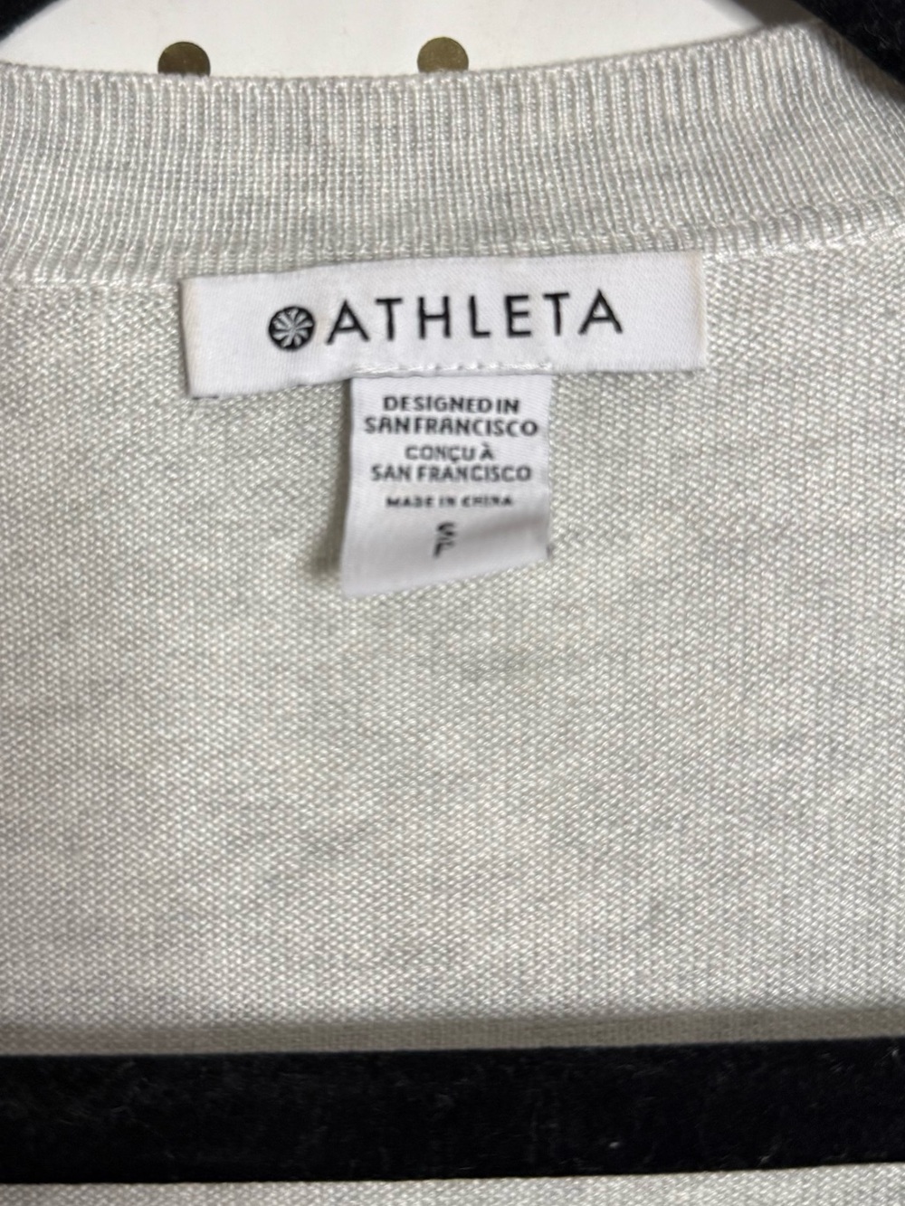Athleta Heather Gray V-Neck Button Cardigan - Picture 4 of 6